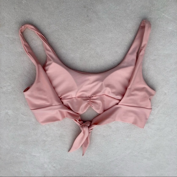 Shein Crop Top Peach Juniors Pleated - Picture 3 of 7